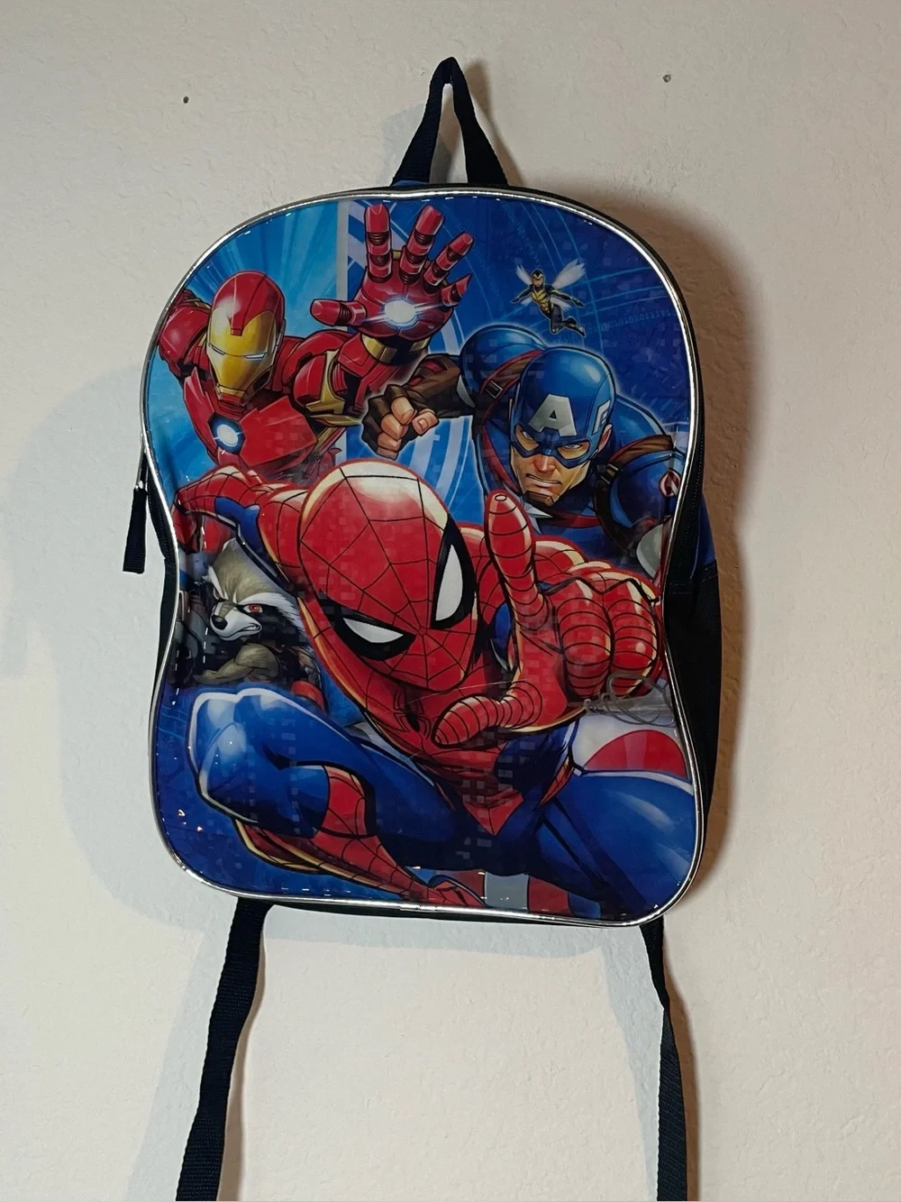 Marvel Avengers Spider-Man Kids Backpack School Book Bag Blue 16” Official